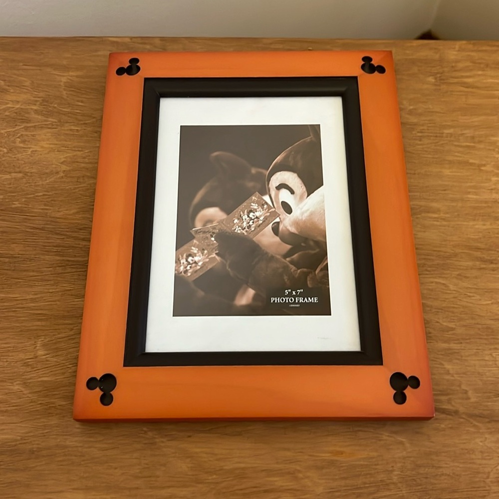 Disney Parks Wood Mickey 5x7 Frame